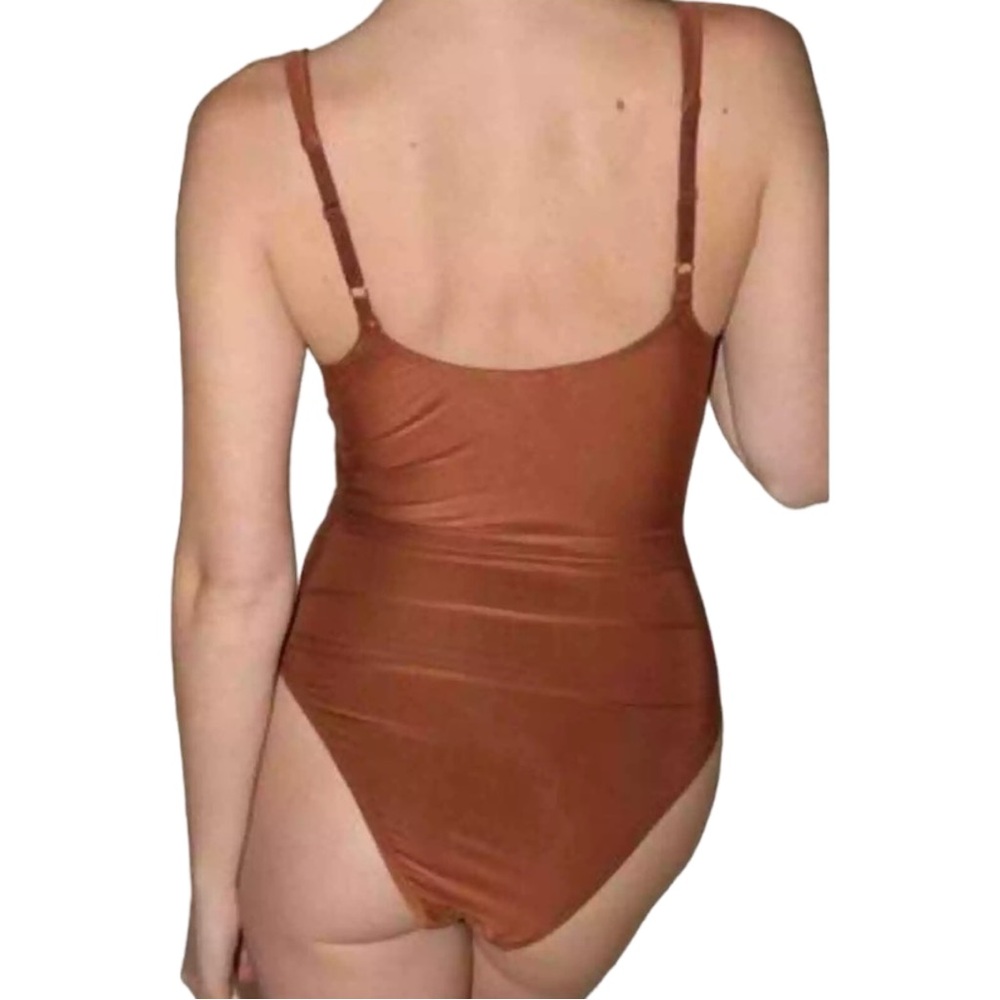 NWT We Are HAH x Free People Eyes On Top Bodysuit Brown XS - Picture 2 of 5